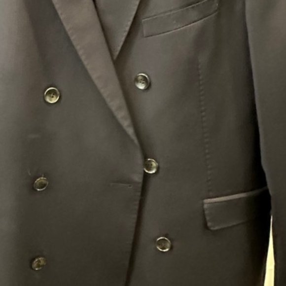 Strellson 'Damian-Hope' Navy Striped Double-breasted Suit Jacket (Sz 50) - Picture 4 of 4